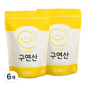 소다스쿨 구연산, 1kg, 6개