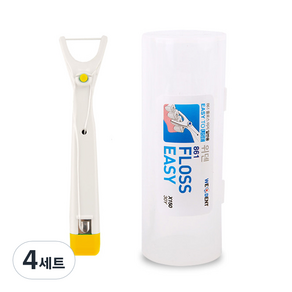 위덴 플로스이지 치실 옐로우 M 18.38m + 케이스 세트 WD861-C, 4세트
