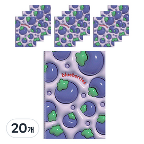 마켓감성 후르츠 디자인 줄무늬 노트, 랜덤발송, 20개