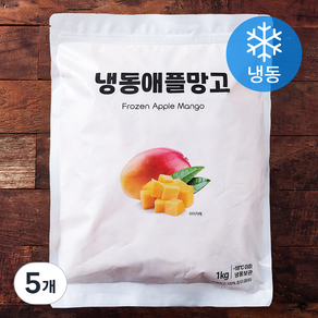 이안 애플망고 다이스 (냉동), 5개, 1kg