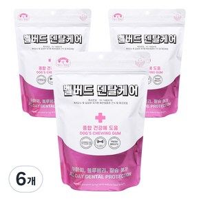 벨버드 푸드 덴탈케어 강아지 간식, 종합건강, 100g, 6개