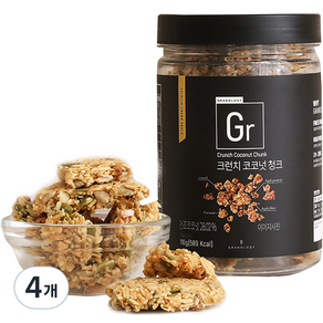 그라놀로지 크런치 코코넛 청크, 110g, 4개