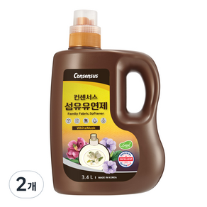 컨센서스 패밀리 섬유유연제 화이트머스크 본품, 3.4L, 2개