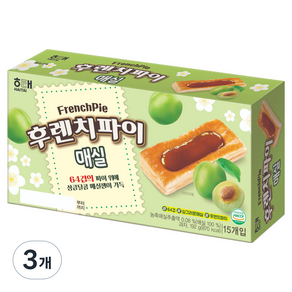 해태제과 후렌치파이 매실 과자, 3개, 192g