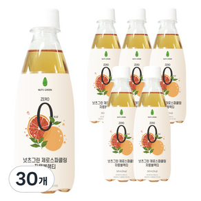 넛츠그린 제로스파클링 자몽블랙티, 340ml, 30개