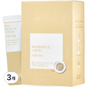 aLIST 투썸플레이스 스틱커피 카페라떼, 20g, 10개입, 3개, 20g