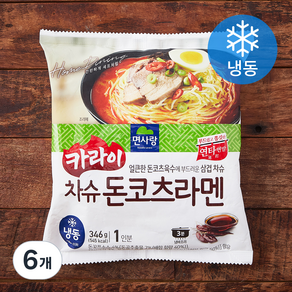 면사랑 카라이 차슈 돈코츠 라멘 1인분 (냉동), 346g, 6개