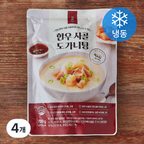 고른 한우 사골 도가니탕 (냉동), 700g, 4개