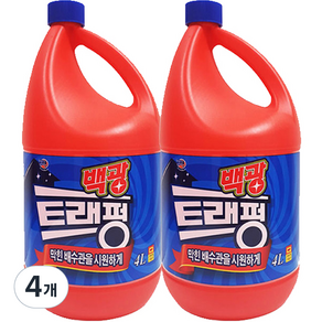 백광 트래펑 배수구세정제, 4L, 4개