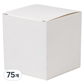 아이엔피 무지 단상자 7x7x9cm, 화이트, 75개