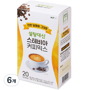 알티스트 설탕대신 스테비아 커피믹스, 12g, 20개입, 6개