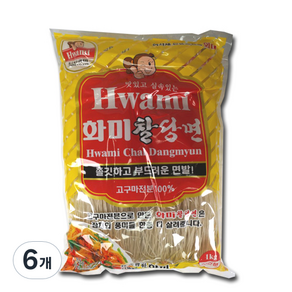 화미 찰당면, 1kg, 6개