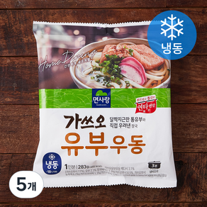 면사랑 가쓰오 유부 우동 1인분 (냉동), 283g, 5개