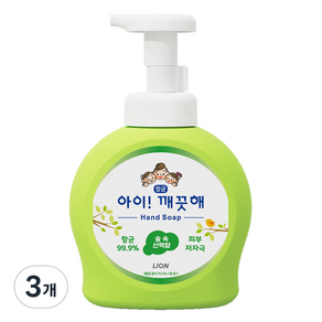 아이깨끗해 핸드솝 숲 속 산책향, 490ml, 3개