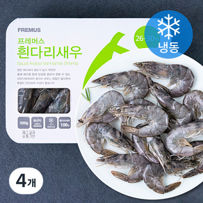 프레머스 사우디아라비아산 흰다리새우 (냉동), 500g(26~30미), 4개