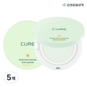 김정문알로에 라 센스 로에 큐어 아쿠아 마일드 쿨링 선쿠션 SPF50+ PA++++, 25g, 5개