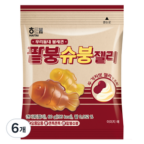 해태제과 팥붕슈붕 젤리, 6개, 60g