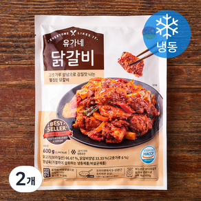 유가네 닭갈비 (냉동), 2개, 600g