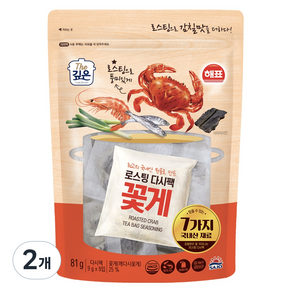 해표 로스팅 다시팩 꽃게 9p, 2개, 81g