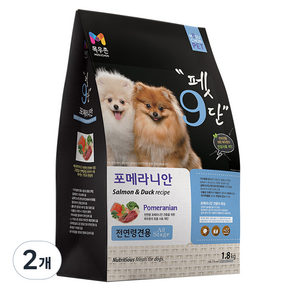 목우촌펫 강아지 펫9단 기능성 사료, 포메라니안, 1.8kg, 2개