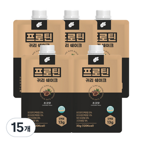 논앤밭위드 프로틴 귀리쉐이크 초코맛, 30g, 15개