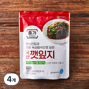 대상 종가 깻잎지, 150g, 4개