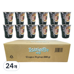 토리파이탄향 라멘 닭 육수 작은 컵라면 74g, 24개