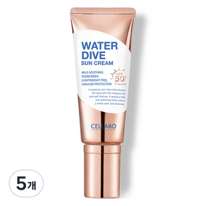 셀라보 워터 다이브 선크림 SPF50+ PA++++, 60g, 5개