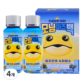 모닝이즈백 숙취해소음료, 100ml, 4개