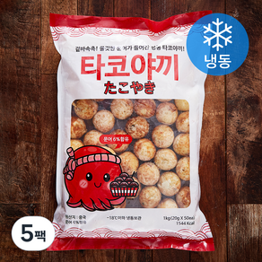 타코야끼 50개입 (냉동), 1kg, 5팩