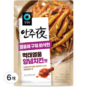 안주야 먹태열풍 양념치킨맛, 25g, 6개