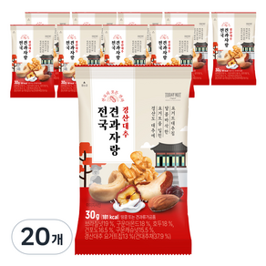 투데이넛 전국견과자랑 경산대추 30g, 20개