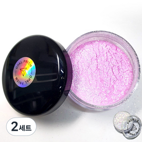 오팔프리즘 매직어메이징 온도글리터 20g + 글리터12ml, 핑크(온도글리터), 글리터(랜덤발송), 2세트