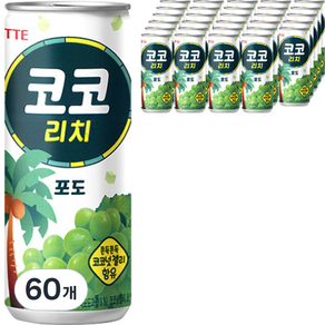 롯데칠성음료 코코 리치 포도, 240ml, 60개