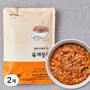 서울마님죽 육개장죽, 500g, 2개