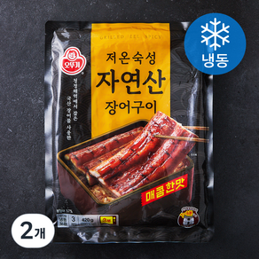 오뚜기 저온숙성 자연산 장어구이 매콤한맛 3개입 (냉동), 2개, 420g