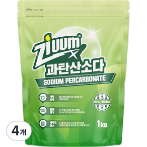 슈가버블 지움 분말 과탄산소다, 1kg, 4개