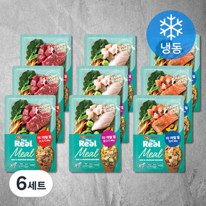 하림펫푸드 전연령 더리얼 밀 강아지 화식 닭고기 60g + 연어 60g + 소고기 60g 세트 (냉동)