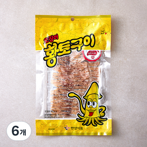 한양식품 오징어 황토구이, 6개, 40g