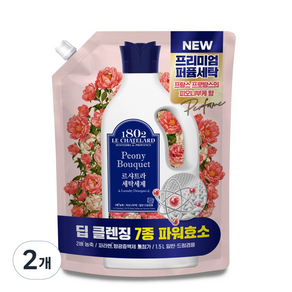 르샤트라1802 세탁세제 피오니부케 리필, 2개, 1.5L