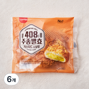 삼립 408시간 주종발효 카스타드소보루, 130g, 6개