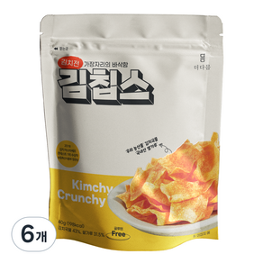 더다믐 김치부각 김칩스, 40g, 6개