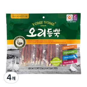 YomeYome 강아지 오리 먼치 사사미, 오리먼치사사미, 400g, 4개