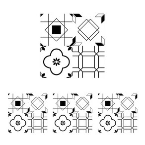 아티홈 주방 욕실 벽 두꺼운 스티커 타일 4p GXH-04, 혼합색상