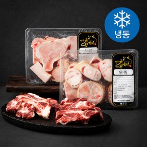 전통참한우 사골 2kg + 잡뼈 2kg + 우족 2kg + 꼬리 2kg 건강곰탕 세트 (냉동), 1세트