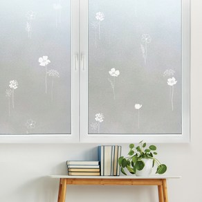 지엔홈 열 차단 무점착 유리창 시트지, 미스티플로라(NWS-03), 100cm x 2m