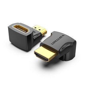 벤션 HDMI 90도 M to F 연장 젠더 2p