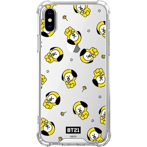 BT21 행아웃 패턴 클리어 슬림 범퍼 휴대폰 케이스