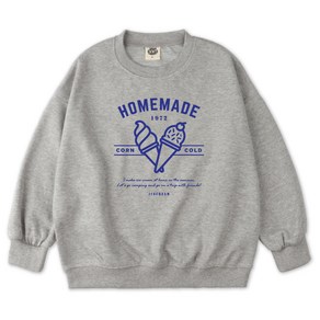 벤힛키즈 아동용 HOMEMADE 오버핏 특양면 맨투맨 티셔츠