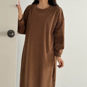 보리맘 코듀로이 오버핏 롱 원피스 빅사이즈 임부복